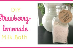 Strawberry Lemonade Milk Bath Recipe | The Blooming Carrot